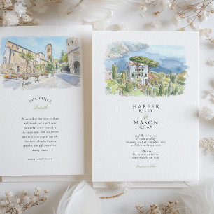 Convite Villa Eva Ravello Costa Amalfitana Casamento em Aq
