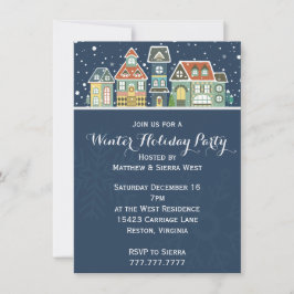 Convite Village Homes Winter Scene Holiday