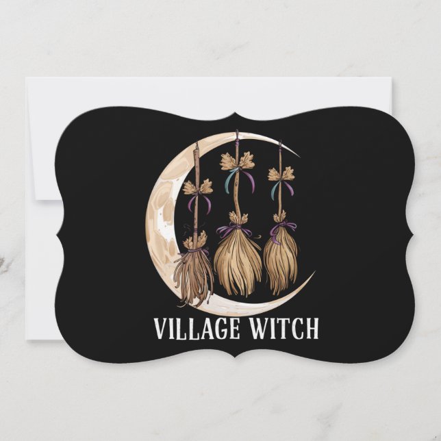 Convite Village Witch Gothic Occult Wicca Pagan Nature (Frente)