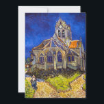 Convite Vincent van Gogh - A Igreja em Auvers<br><div class="desc">Igreja de Auvers / l'Eglise à Auvers-sur-oise de Vincent Van Gogh em 1890</div>