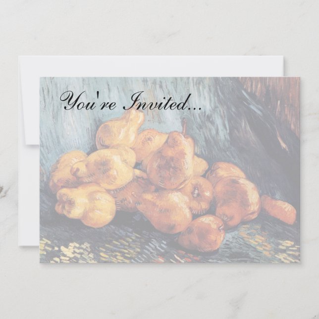 Convite Vincent Van Gogh - A Vida Estática Com Ursos De Be (Frente)