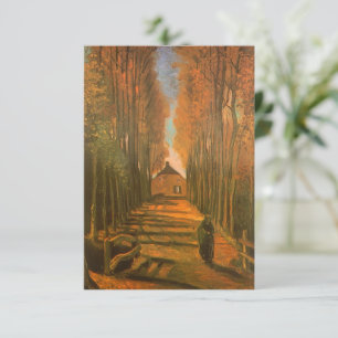 Convite Vincent van Gogh - Avenida de Choupos no Outono