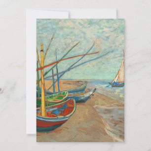 Convite Vincent Van Gogh Barcos de Pesca