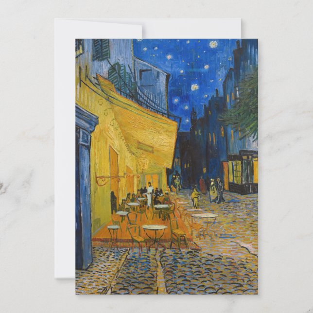 Convite Vincent van Gogh - Cafe Terrace à Noite (Frente)