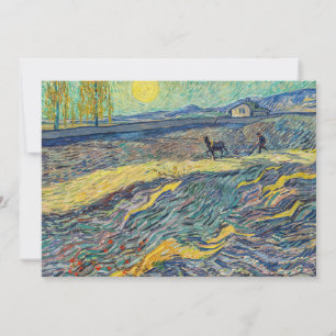 Convite Vincent van Gogh - Campo com lavoura de fazendeiro