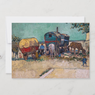 Convite Vincent Van Gogh - Caravanas, Campo de Ciganos per
