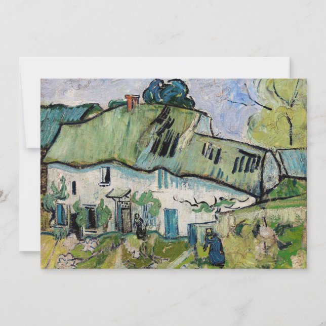 Convite Vincent van Gogh - Casa de Fazenda com Duas Figura (Frente)