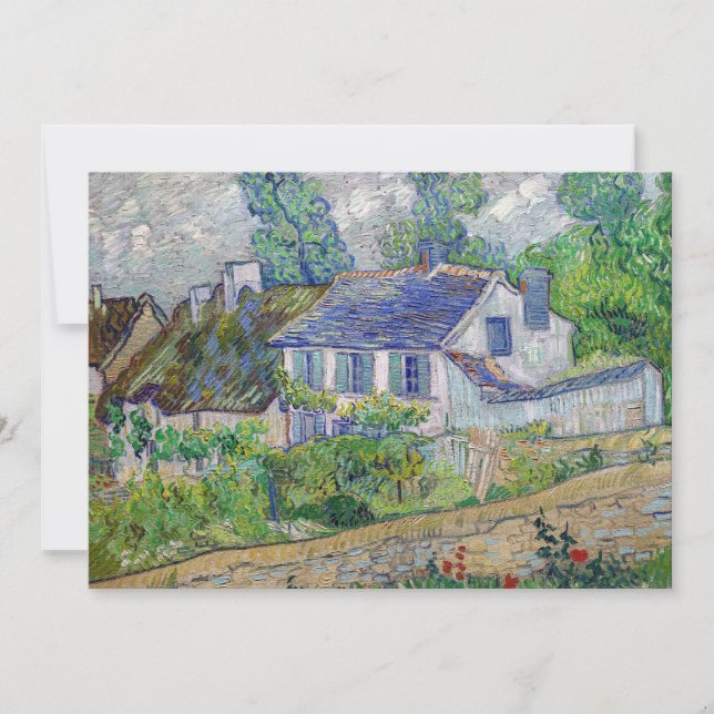 Convite Vincent van Gogh - Casas em Auvers (Frente)