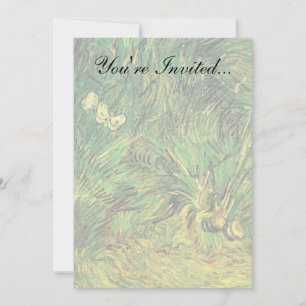 Convite Vincent Van Gogh - Duas Borboletas Brancas Arte Fi