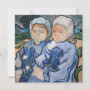 Convite Vincent van Gogh - Duas Meninas Pequenas