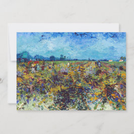 Convite Vincent van Gogh - Green Vineyard