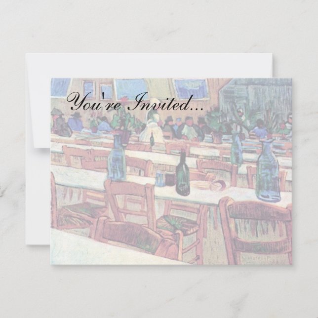 Convite Vincent Van Gogh - Interior de Restaurante (Frente)
