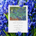 Convite Vincent Van Gogh Irises Casamento Floral<br><div class="desc">Convite de casamento moderno e elegante com a pintura floral de Vincent Van Gogh Irises</div>