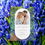 Convite Vincent Van Gogh Irises Foto Floral Casamento<br><div class="desc">Um convite de casamento floral moderno e elegante,  com a pintura de Vincent Van Gogh Irises e sua foto personalizada.</div>