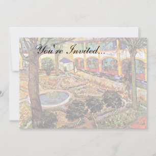 Convite Vincent Van Gogh - Jardim do Hospital em Arles