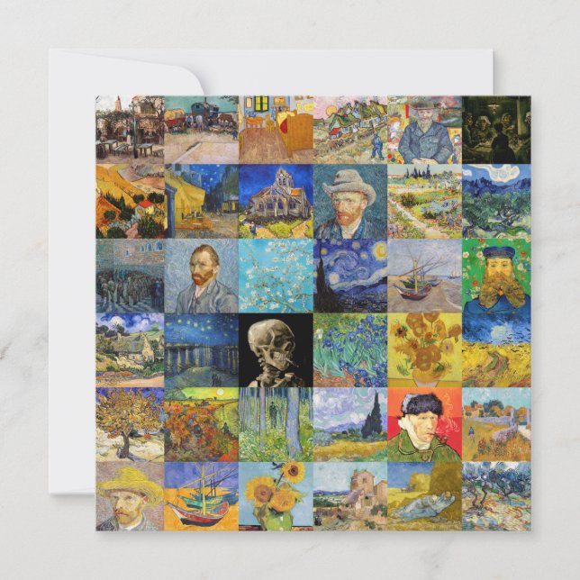 Convite Vincent van Gogh - Masterworks Mosaic Patchwork (Frente)