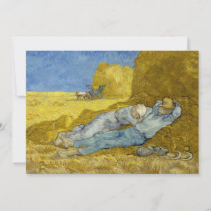 Convite Vincent Van Gogh - Meio-dia, Descanso do trabalho
