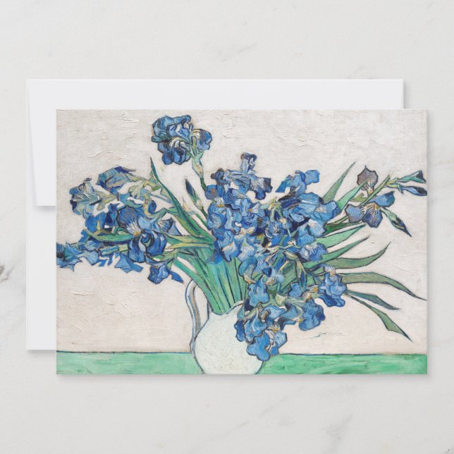 Convite Vincent van Gogh - Natureza-morta: Vaso com Íris (Frente)