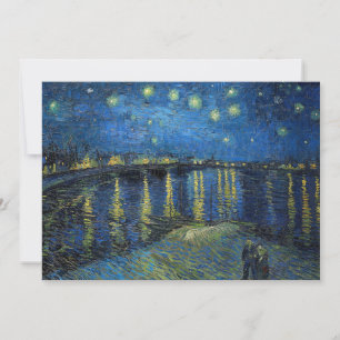 Convite Vincent van Gogh - Noite Estrelada sobre o Ródano