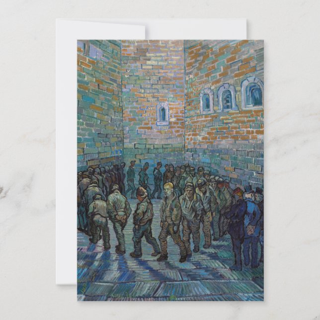 Convite Vincent van Gogh - O Pátio da Prisão (Frente)
