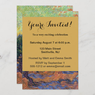 Convite Vincent Van Gogh Olive Grove Impressionismo Arte