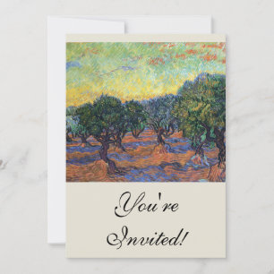 Convite Vincent Van Gogh Olive Grove Impressionismo Arte