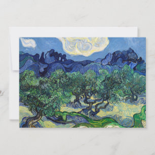 Convite Vincent van Gogh - Oliveiras com os Alpilles