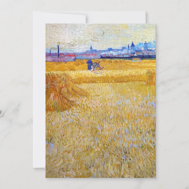 Convite Vincent van Gogh - Os Ceifeiros (Frente)