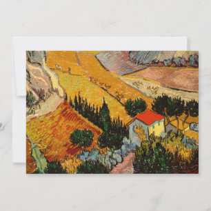 Convite Vincent van Gogh - Paisagem, Casa e Lavrador