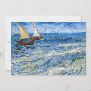 Convite Vincent van Gogh - Paisagem marinha perto de Saint
