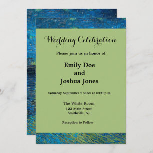 Convite Vincent Van Gogh Starry Night Over the Rhone