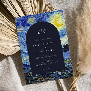 Convite Vincent Van Gogh Starry Night Weding