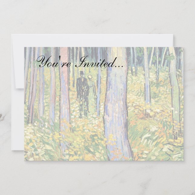 Convite Vincent Van Gogh - Sub-bosque com Duas Figuras (Frente)