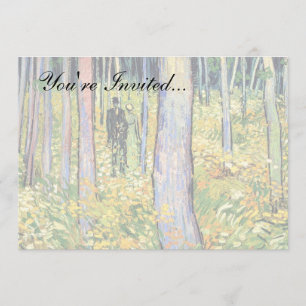 Convite Vincent Van Gogh - Sub-bosque com Duas Figuras