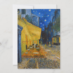 Convite Vincent van Gogh - Terraço do Café à Noite