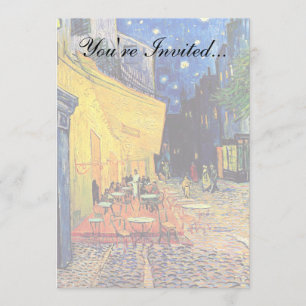Convite Vincent Van Gogh - Terraço do Café à Noite Arte Fi