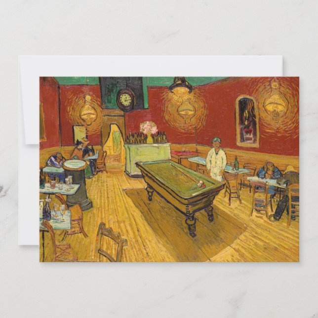Convite Vincent van Gogh - The Night Cafe (Frente)