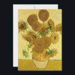 Convite Vincent van Gogh - Vase com Quinze Girassóis<br><div class="desc">Vase com Quinze Girassóis / Vase avec quinze Tornesols - Vincent Van Gogh,  agosto de 1888 - Girassóis versão 1888 (F454)</div>