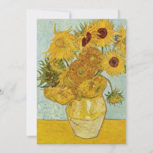 Convite Vincent Van Gogh - Vaso com Doze Girassóis