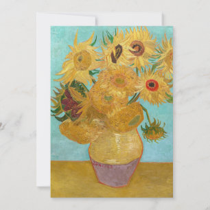 Convite Vincent Van Gogh - Vaso com Doze Girassóis