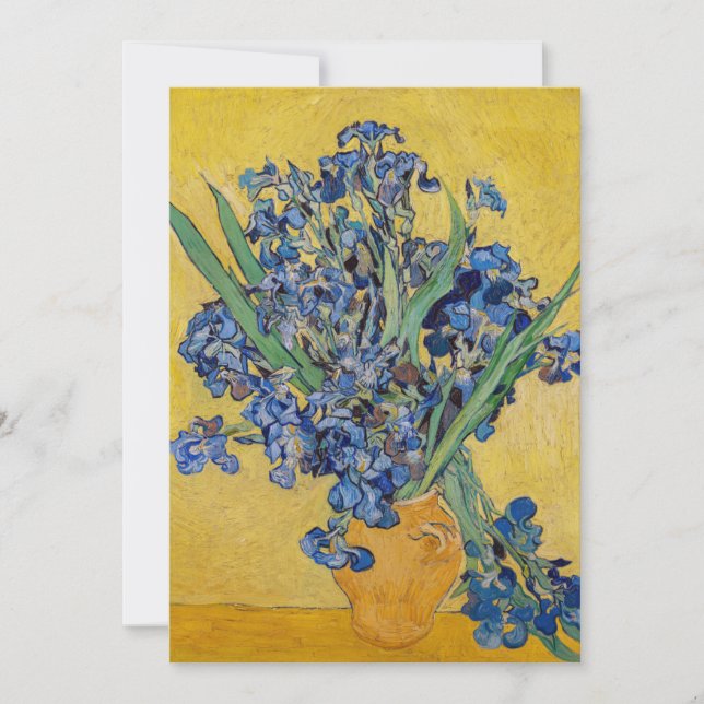 Convite Vincent van Gogh - Vaso com Íris (Frente)