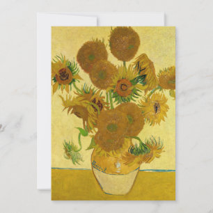 Convite Vincent van Gogh - Vaso com Quinze Girassóis