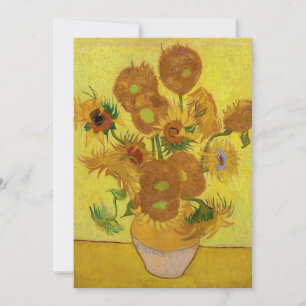 Convite Vincent van Gogh - Vaso com Quinze Girassóis