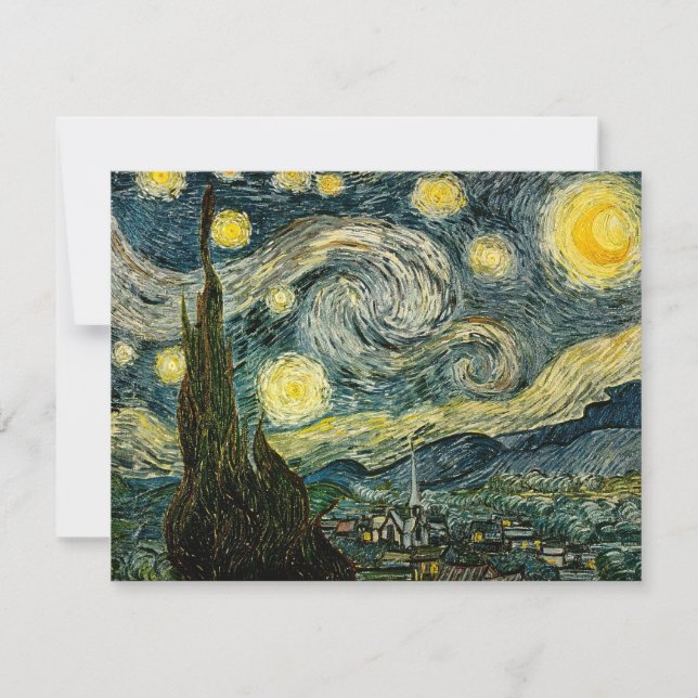 Convite Vincent van Gogh's The Starry Night (1889) (Frente)