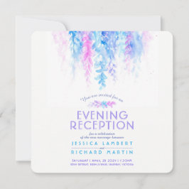 Convite Vinha azul-aquática, recepção à noite