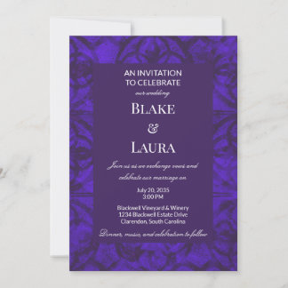 Convite Vinha Crepúsculo Outono Muscadine Batik Personaliz