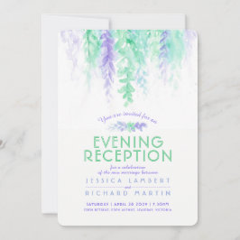 Convite Vinha-d'água, púrpura, recepção da noite verde