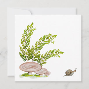 Convite Vinheta com uma bela imagem aquosa de um m florest