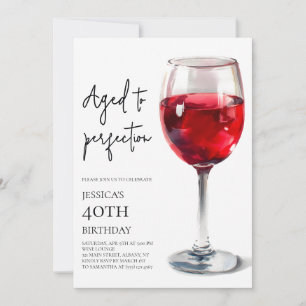 Convite Vinho Branco Envelhecido à Perfeição Aniversário d