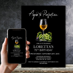Convite Vinho Branco Envelhecido à Perfeição Aniversário d